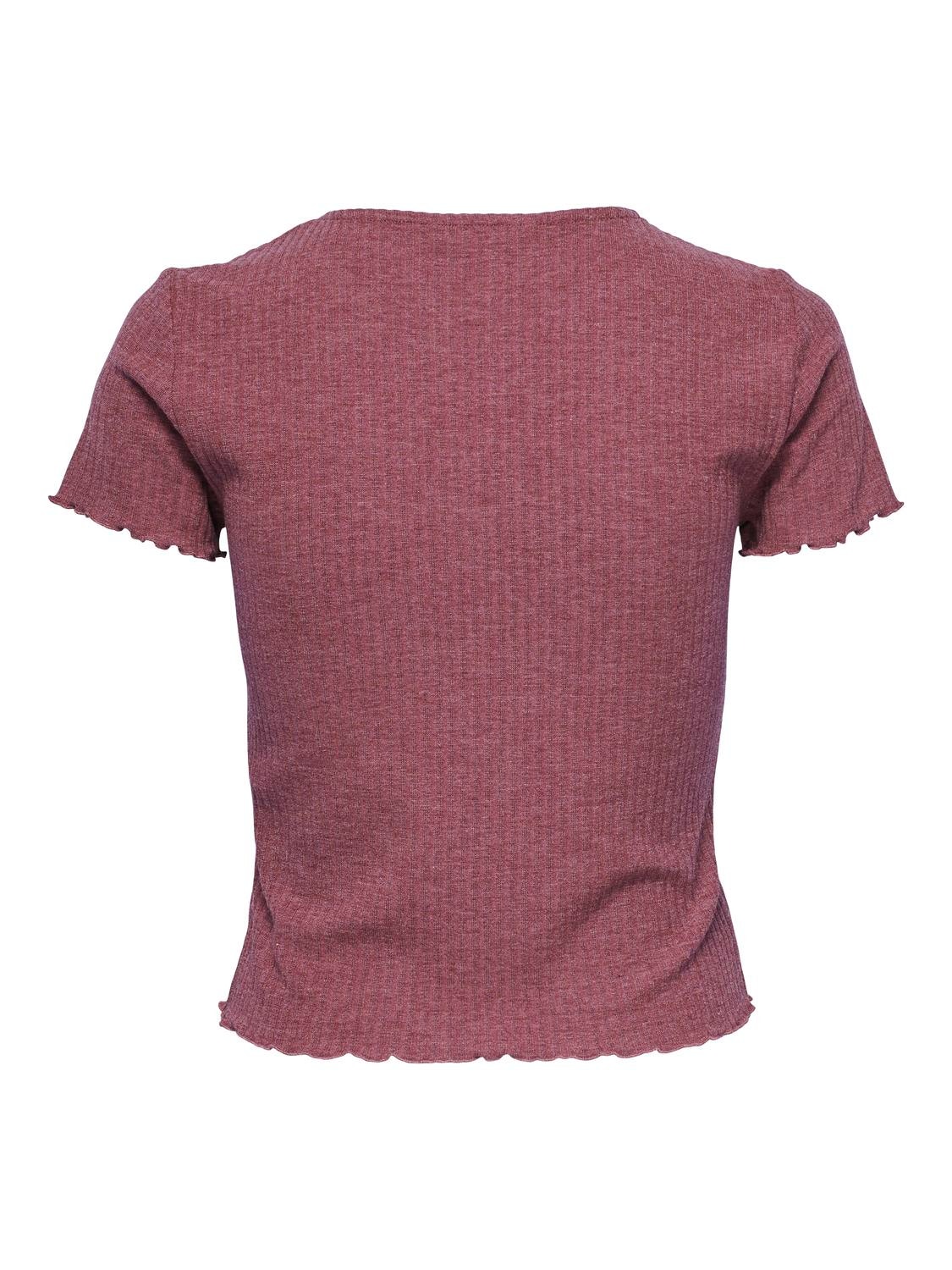 ONLY Normal geschnitten Rundhals T-Shirt -Rose Brown - 15201206