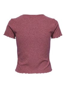 ONLY Ribbad Topp -Rose Brown - 15201206