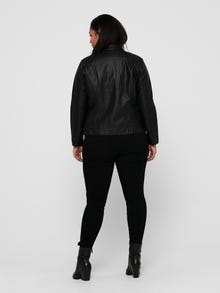 ONLY Curvy Faux Leather Jacket -Black - 15201347