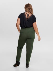 ONLY Mid waist Trousers -Forest Night - 15201372