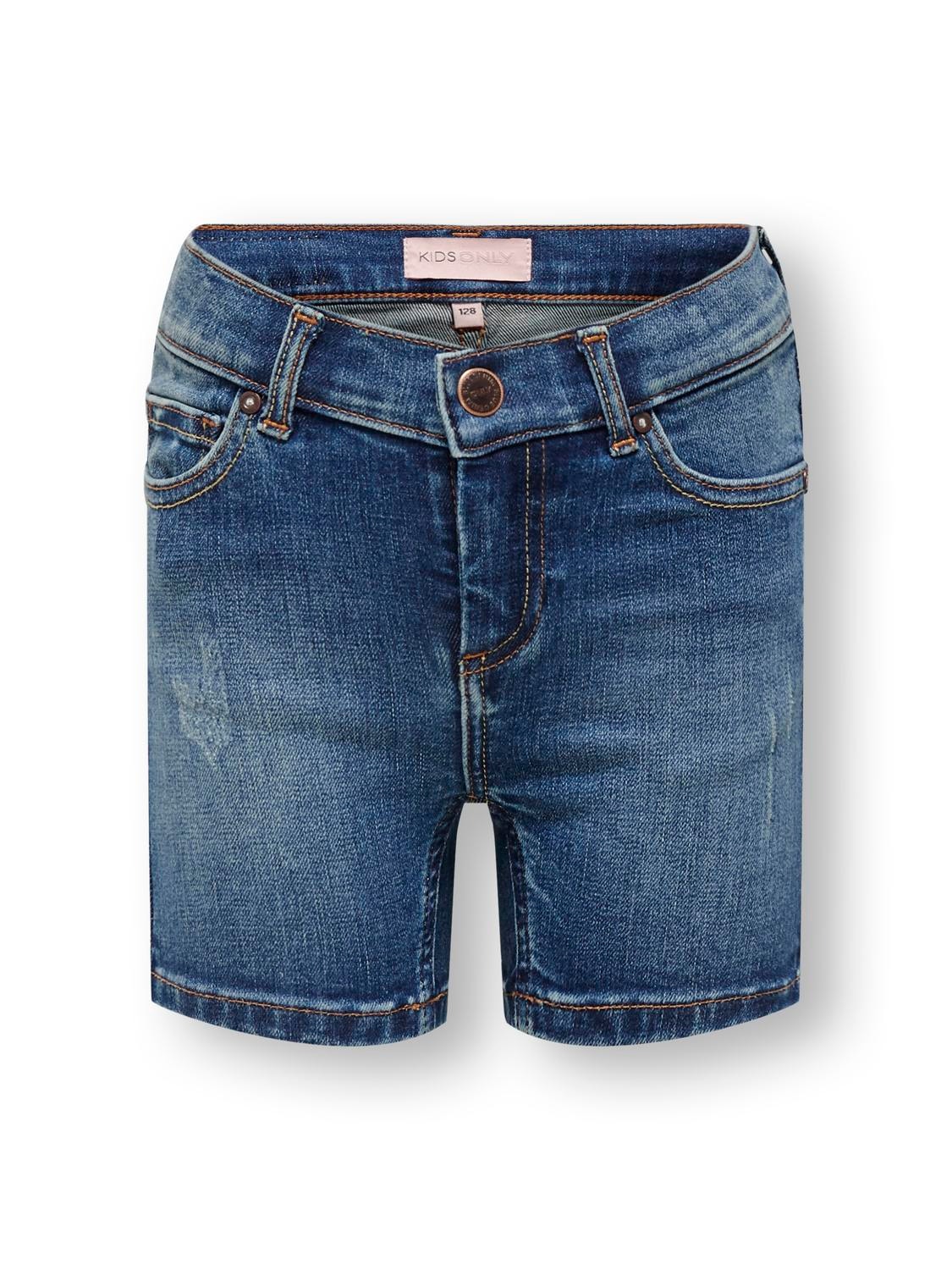 ONLY Skinny Fit Shorts -Medium Blue Denim - 15201450