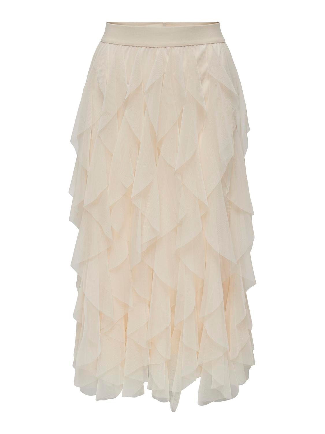 ONLY Midi skirt with frills -Birch - 15201888