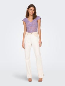 ONLY V-Has Blonde Top -Purple Rose - 15201969