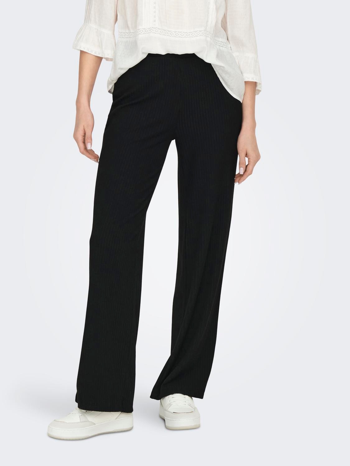 ONLY Regular Fit Trousers -Black - 15202195