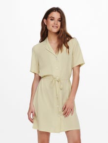 ONLY Button-up Shirt dress -Brown Rice - 15202528