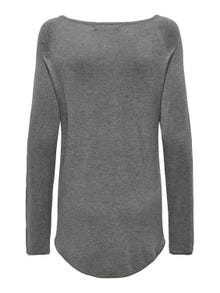 ONLY O-hals Pullover -Medium Grey Melange - 15202654