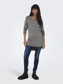 ONLY Tall Longline- Pullover -Medium Grey Melange - 15202654