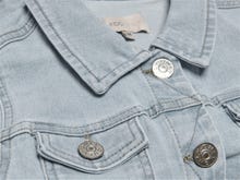 ONLY Spread collar Slit with buttons Jacket -Light Blue Denim - 15202794