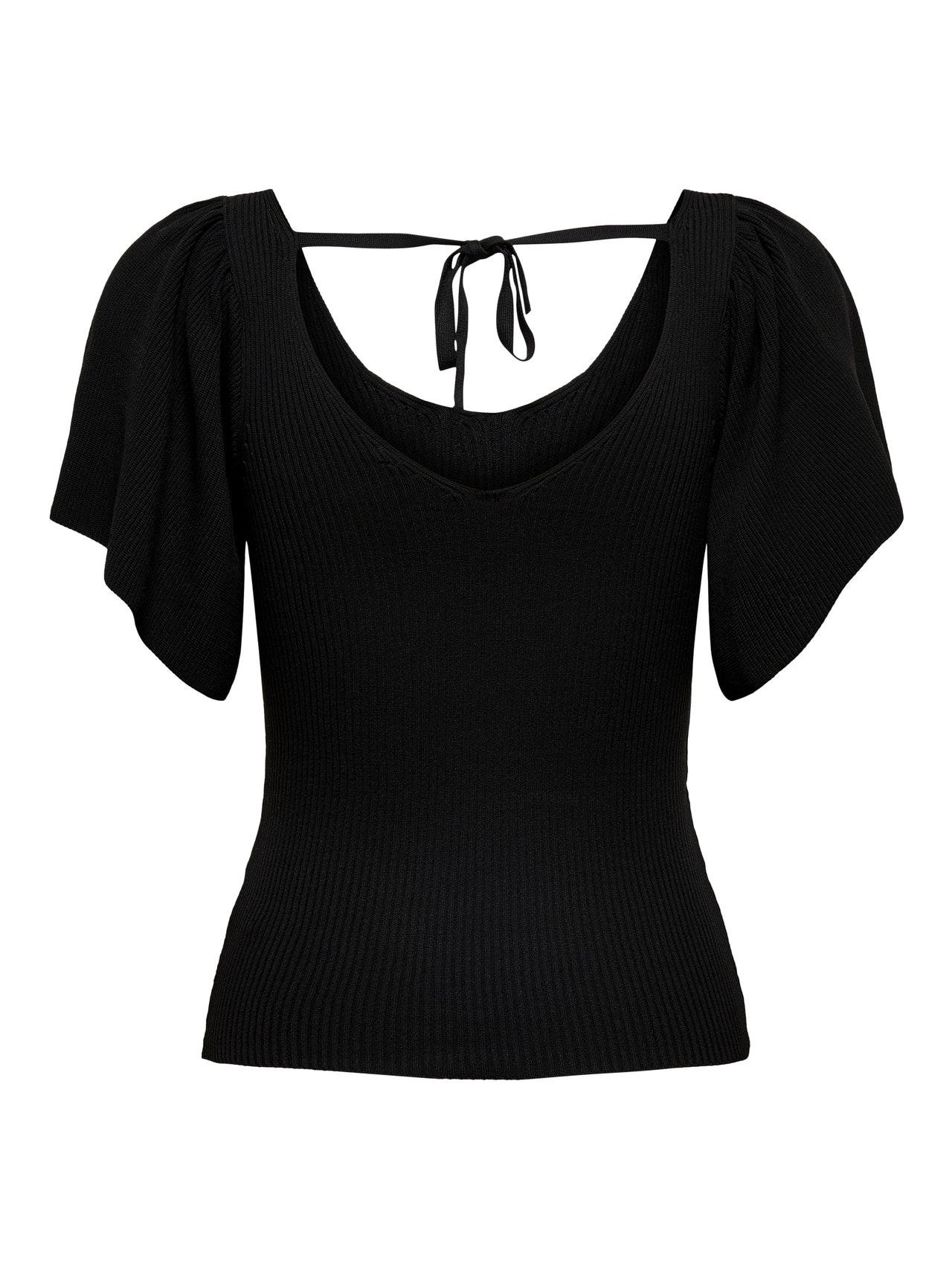 ONLY Regular Fit V-Neck Knit top -Black - 15203888