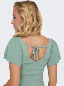 ONLY Regular Fit V-Neck Knit top -Jadeite - 15203888