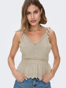 ONLY Boho Top -Pumice Stone - 15203897