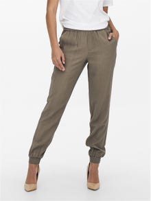 ONLY Pantalons Regular Fit Taille moyenne -Walnut - 15203946