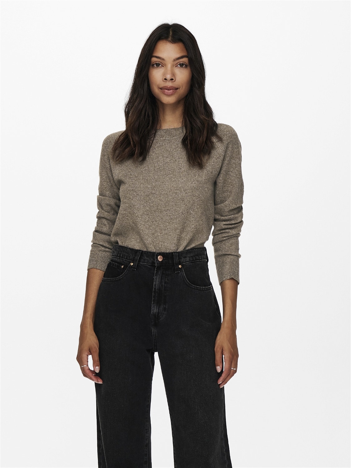 ONLY high neck knitted pullover -Brownie - 15204279