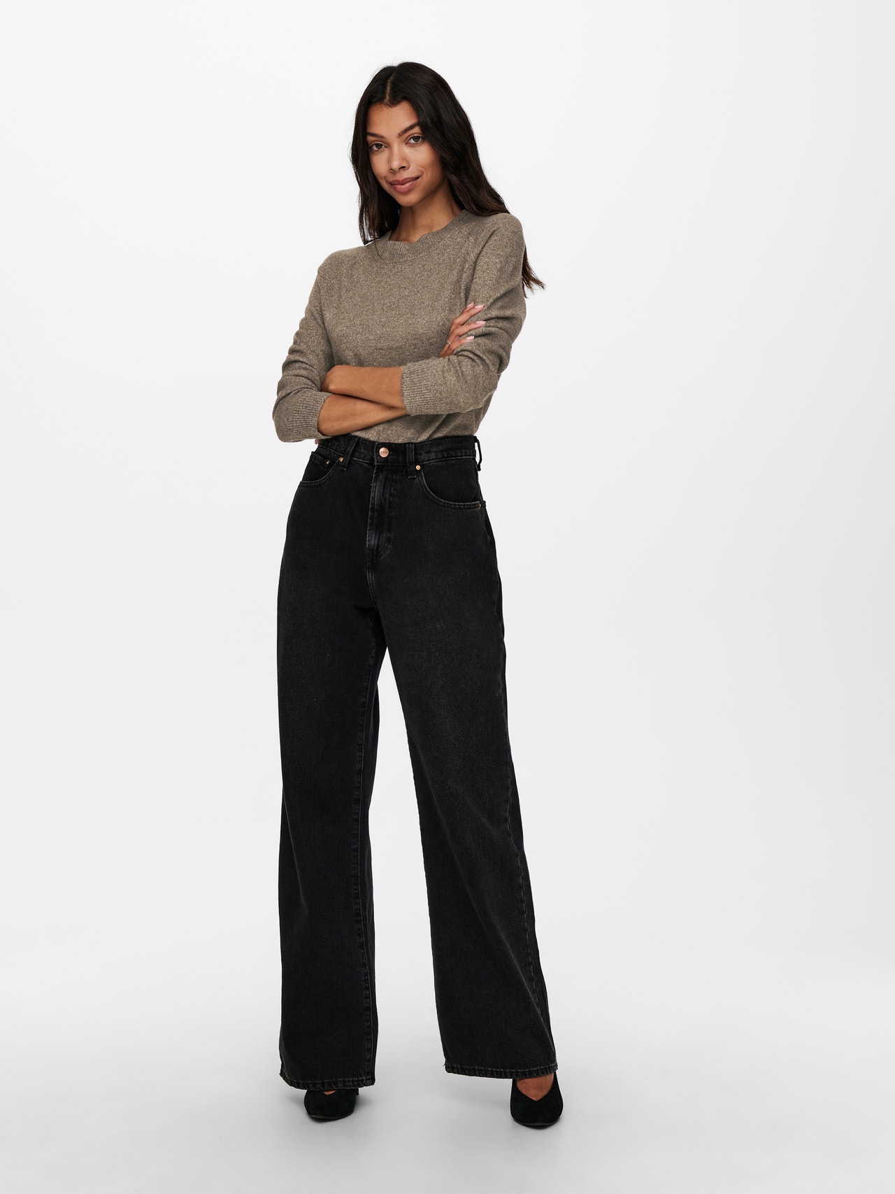 ONLY ONLRICA Neulepusero -Brownie - 15204279