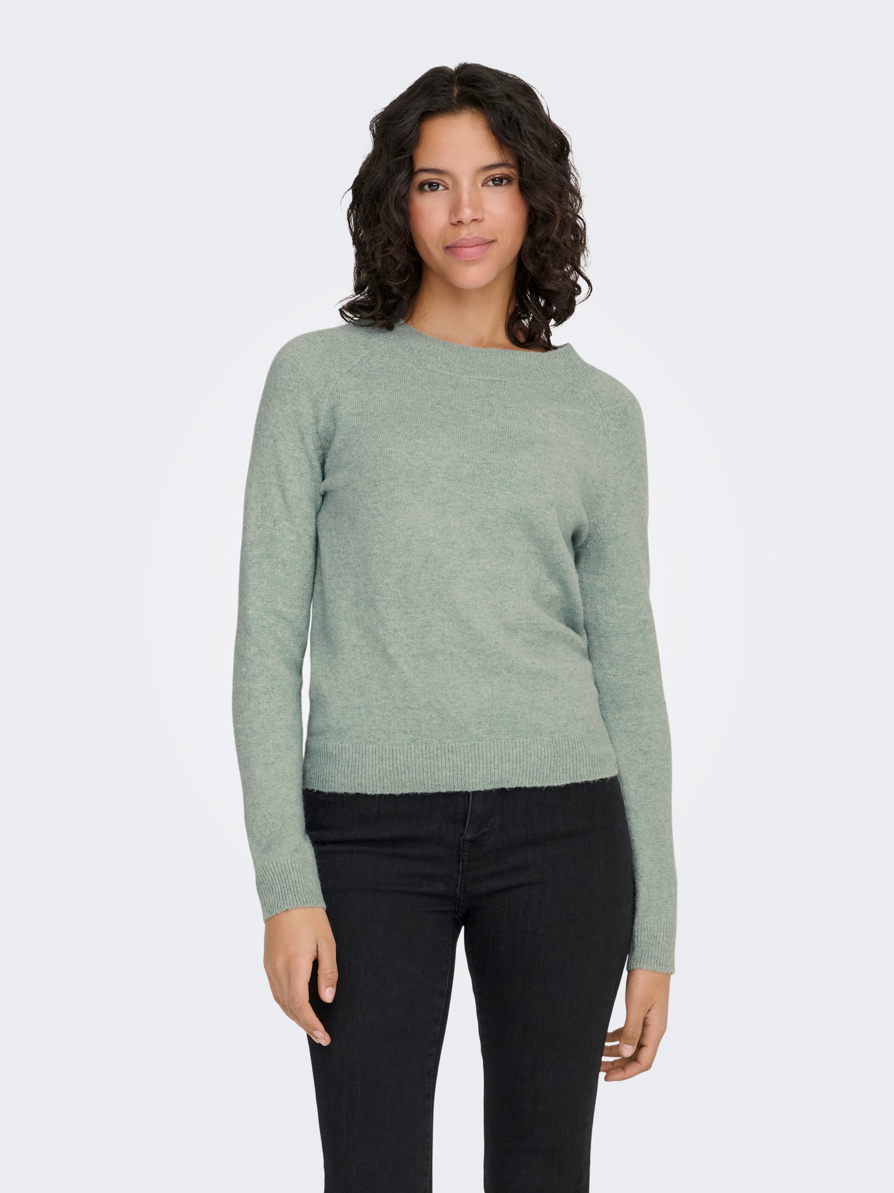 Objreynard 2 4 Knit Pullover Silver Gray
