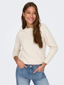 ONLY high neck knitted pullover -Birch - 15204279