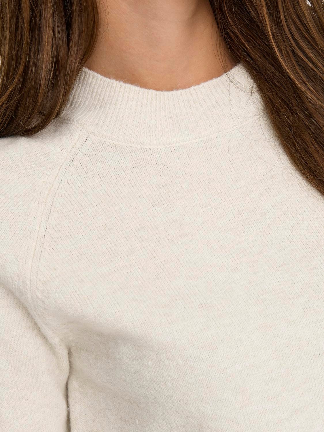 ONLY Round Neck Ribbed cuffs Pullover -Birch - 15204279