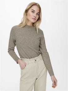 ONLY Pull-overs Col rond Poignets côtelés -Beige - 15204279