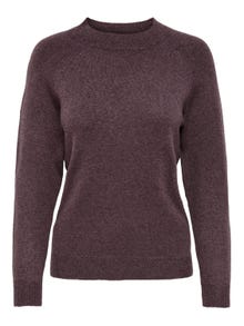 ONLY o-neck knitted pullover -Rose Brown - 15204279