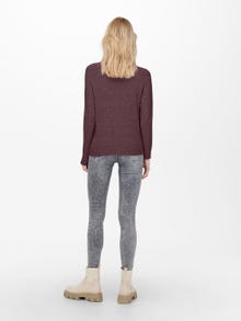 ONLY Ensfarget Strikket pullover -Rose Brown - 15204279