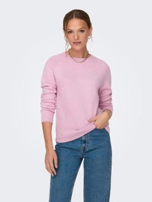 ONLY Enfärgad Stickad tröja -Pastel Lavender - 15204279