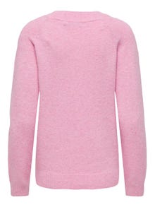 ONLY Ensfarget Strikket pullover -Prism Pink - 15204279