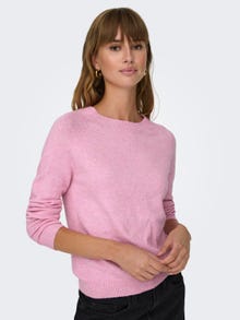 ONLY Pull-overs Col rond Poignets côtelés -Prism Pink - 15204279