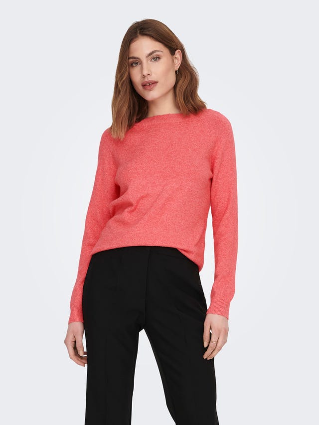 ONLY o-neck knitted pullover - 15204279