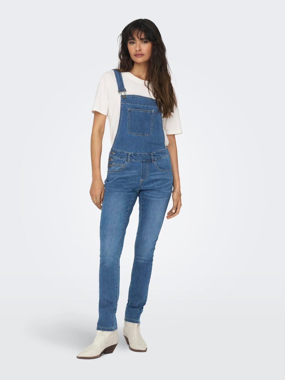 ONLY Jeans Overall -Medium Blue Denim - 15204481