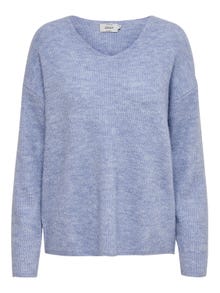 ONLY V-neck Knitted Pullover -Skyway - 15204588