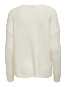 ONLY Regular Fit V-Neck Ribbed cuffs Dropped shoulders Pullover -Birch - 15204588
