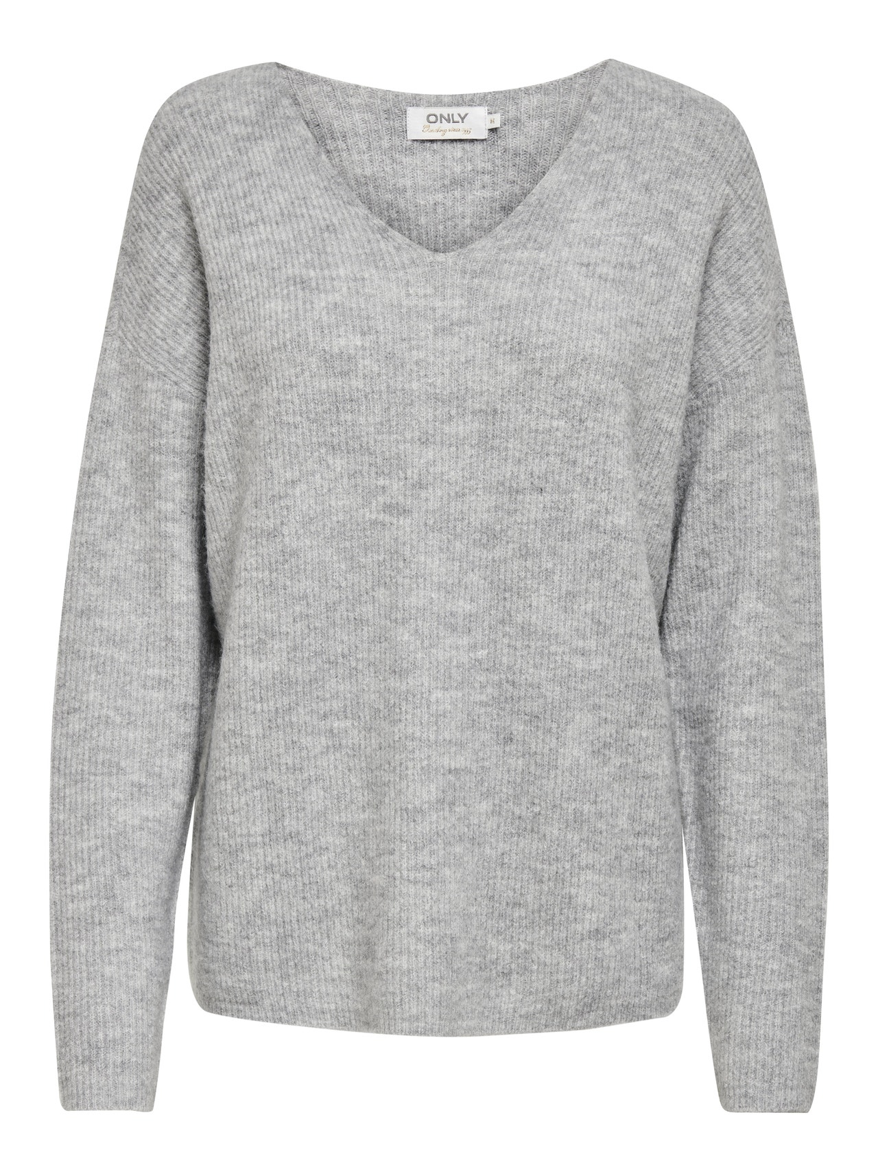 ONLY ONLCAMILLA Knitted pullover -Light Grey Melange - 15204588
