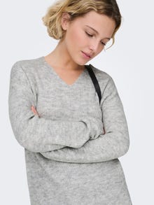 ONLY ONLCAMILLA Knitted pullover -Light Grey Melange - 15204588