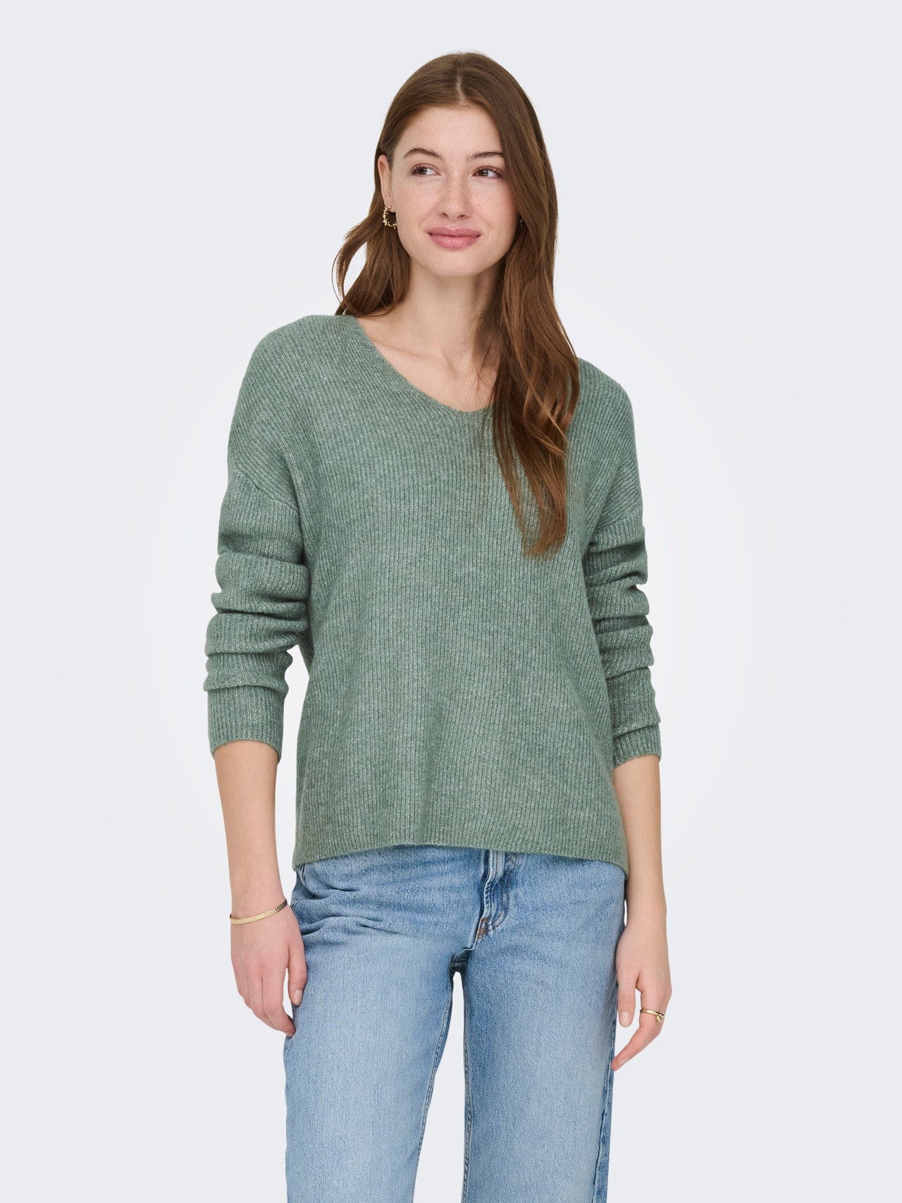 ONLY ONLCAMILLA Striktrøje -Laurel Wreath - 15204588