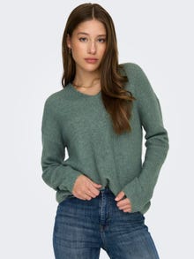 ONLY V-neck Knitted Pullover -Laurel Wreath - 15204588