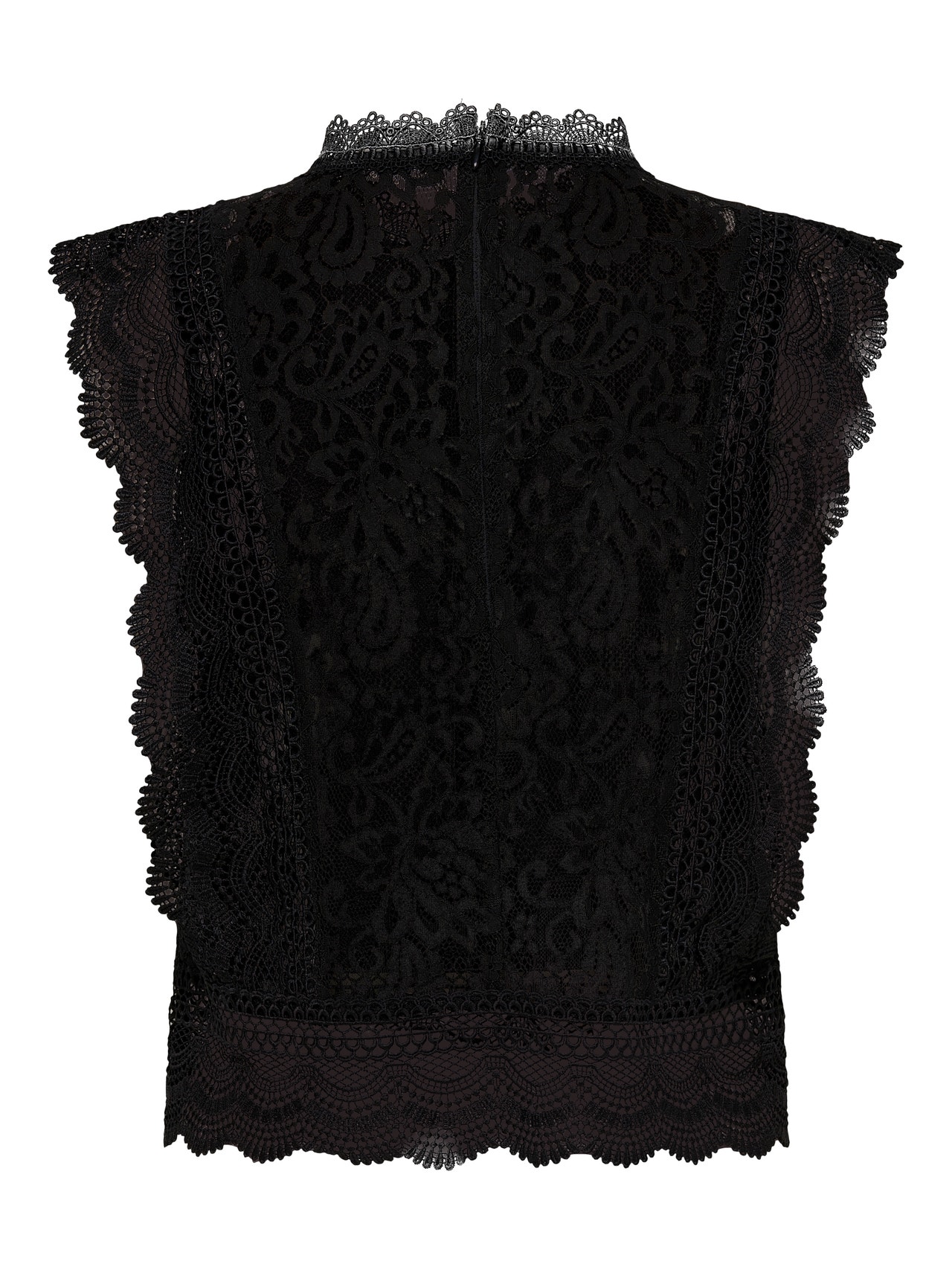 ONLY Cropped lace Top -Black - 15204604