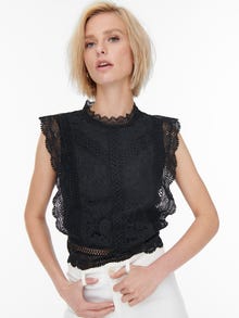 ONLY Cropped blonde Topp -Black - 15204604