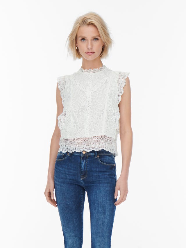 ONLY Cropped lace Top - 15204604