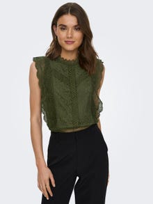 ONLY Cropped lace Top -Kalamata - 15204604