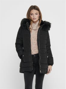 ONLY Long Quilted jacket -Black - 15204606