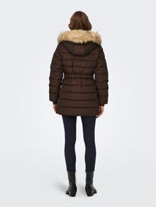 ONLY Long Quilted jacket -Hot Fudge - 15204606