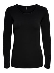 ONLY Stretch Fit Round Neck T-Shirt -Black - 15204712