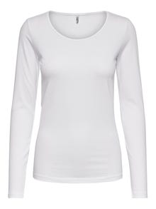ONLY Stretch fit O-hals T-shirts -White - 15204712