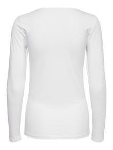 ONLY Stretch Rundhals T-Shirt -White - 15204712