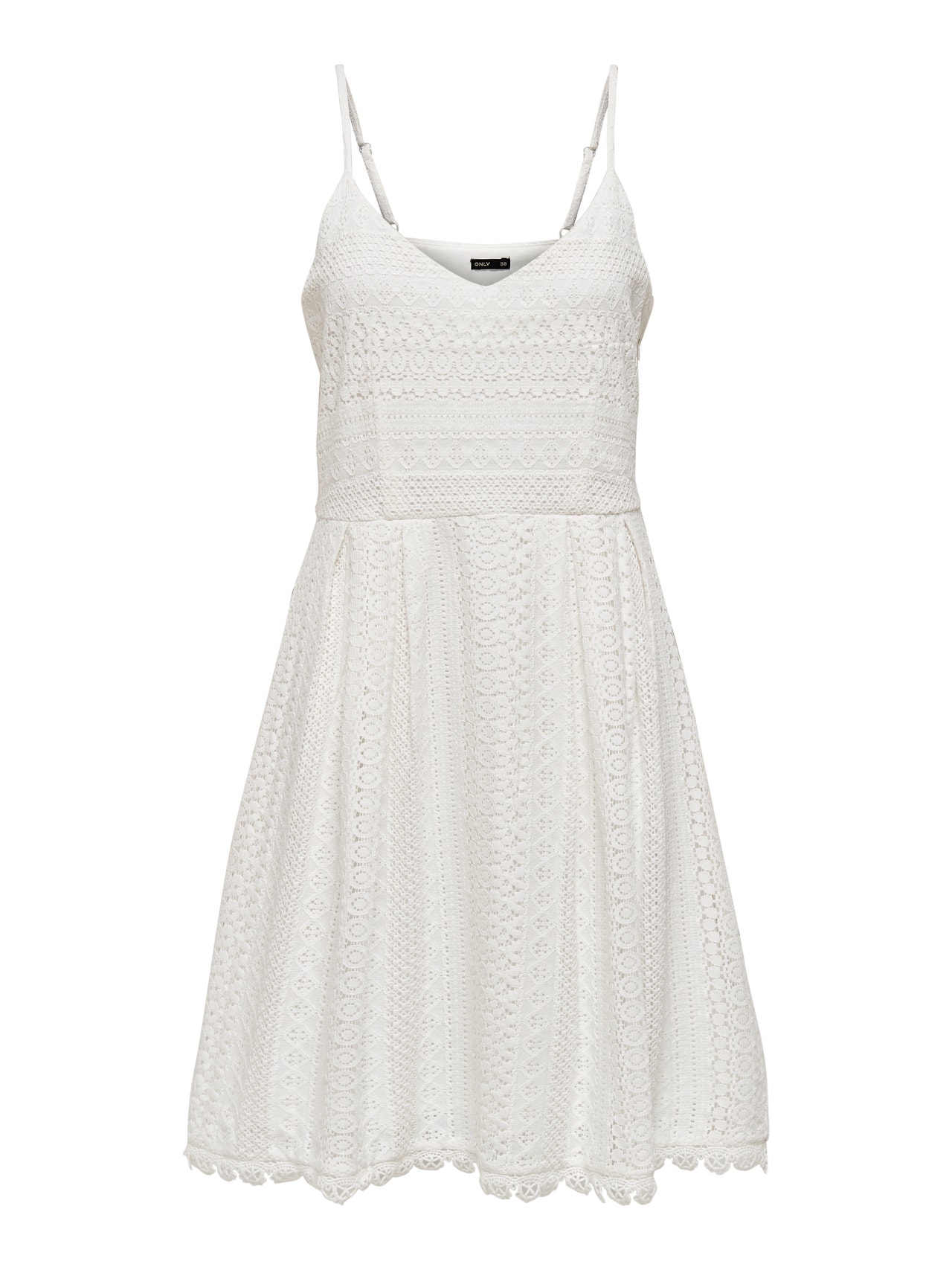 ONLY De encaje Vestido -Cloud Dancer - 15204799