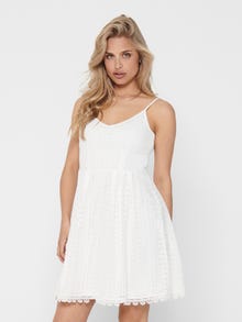 ONLY De encaje Vestido -Cloud Dancer - 15204799