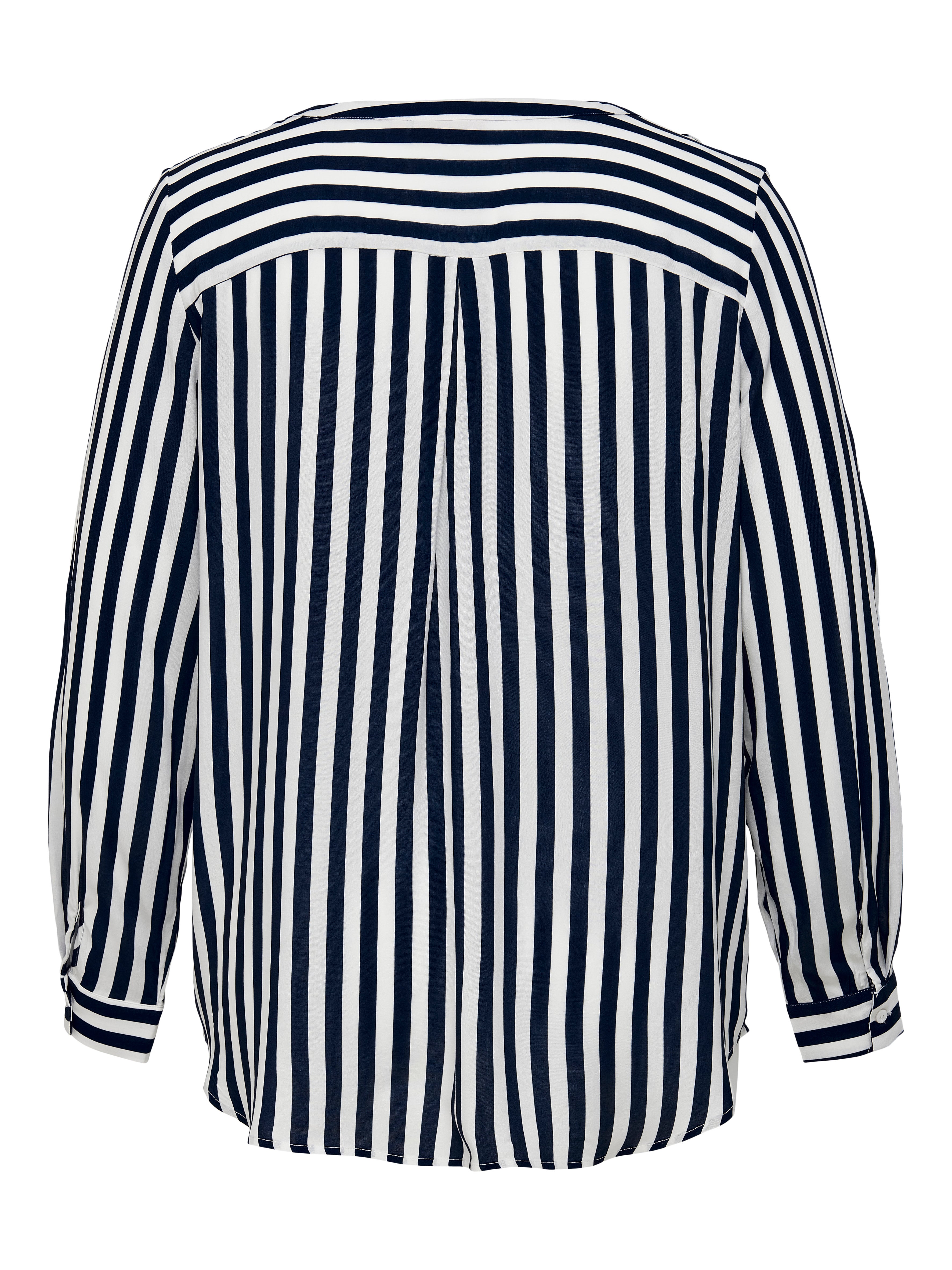 Curvy striped viscose | | White ONLY® Shirt
