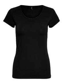 ONLY T-shirts Regular Fit Col rond -Black - 15205059