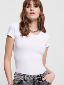 ONLY Enkel T-shirt -White - 15205059