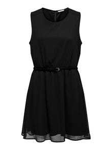 ONLY Kurzärmeliges Gürtel- Kleid -Black - 15205251